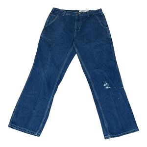 Carhartt Dungaree Fit Carpenter Jeans 32x30 Blue Cotton Work‎ Pants Y2K